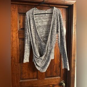 Free People Faux Wrap Sweater - Size Medium 🌟